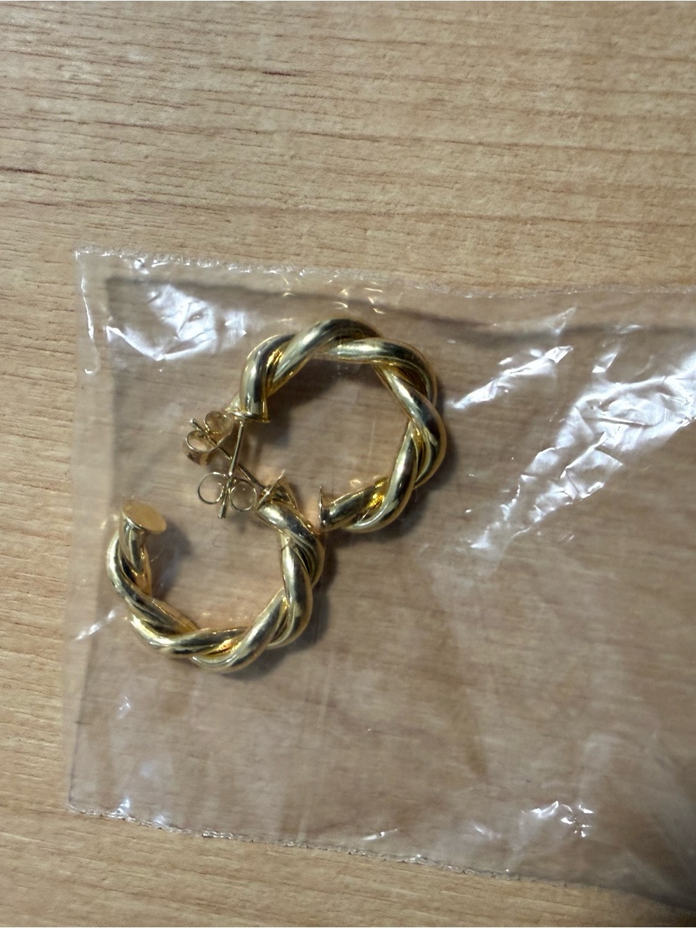 Gold Twisted Hoop Earrings - Classic Women Jewelry
